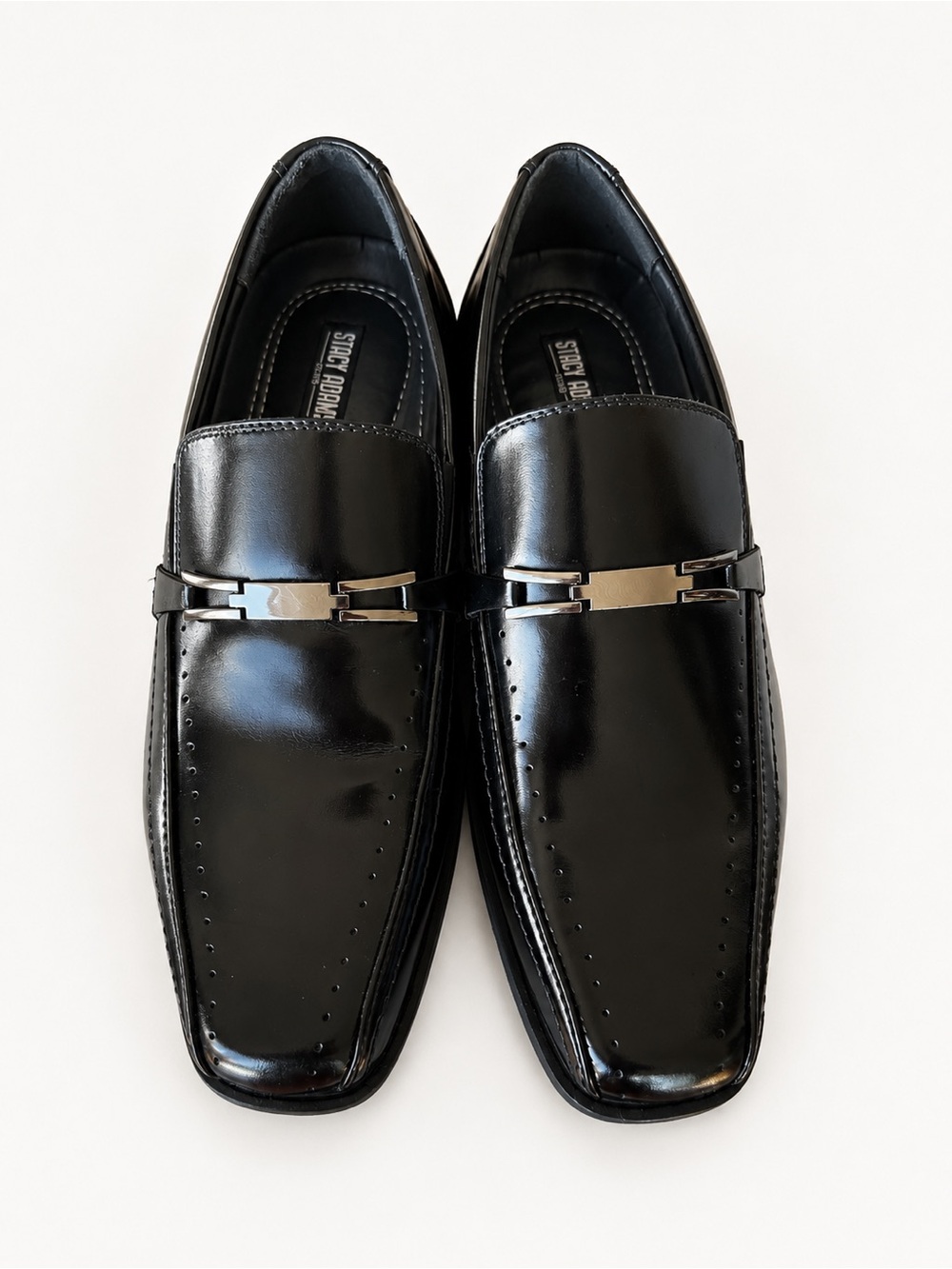 Stacy Adams Men’s Black Leather Dress Loafers – Size 8M